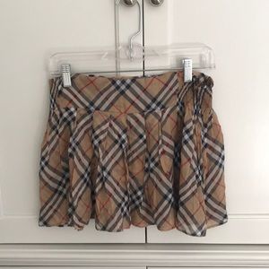 Pleated Burberry coverup skirt